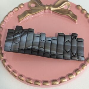 Book Stack Imprint Hair Barrette New!